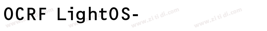 OCRF LightOS字体转换